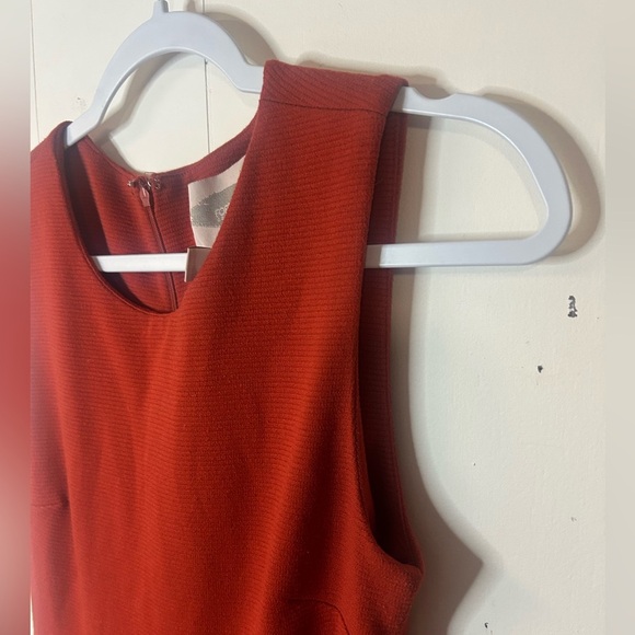 Forever21 Skater Style Dress Orange/Rust Sz s Short Length Skirt , back zipper - Picture 3 of 6